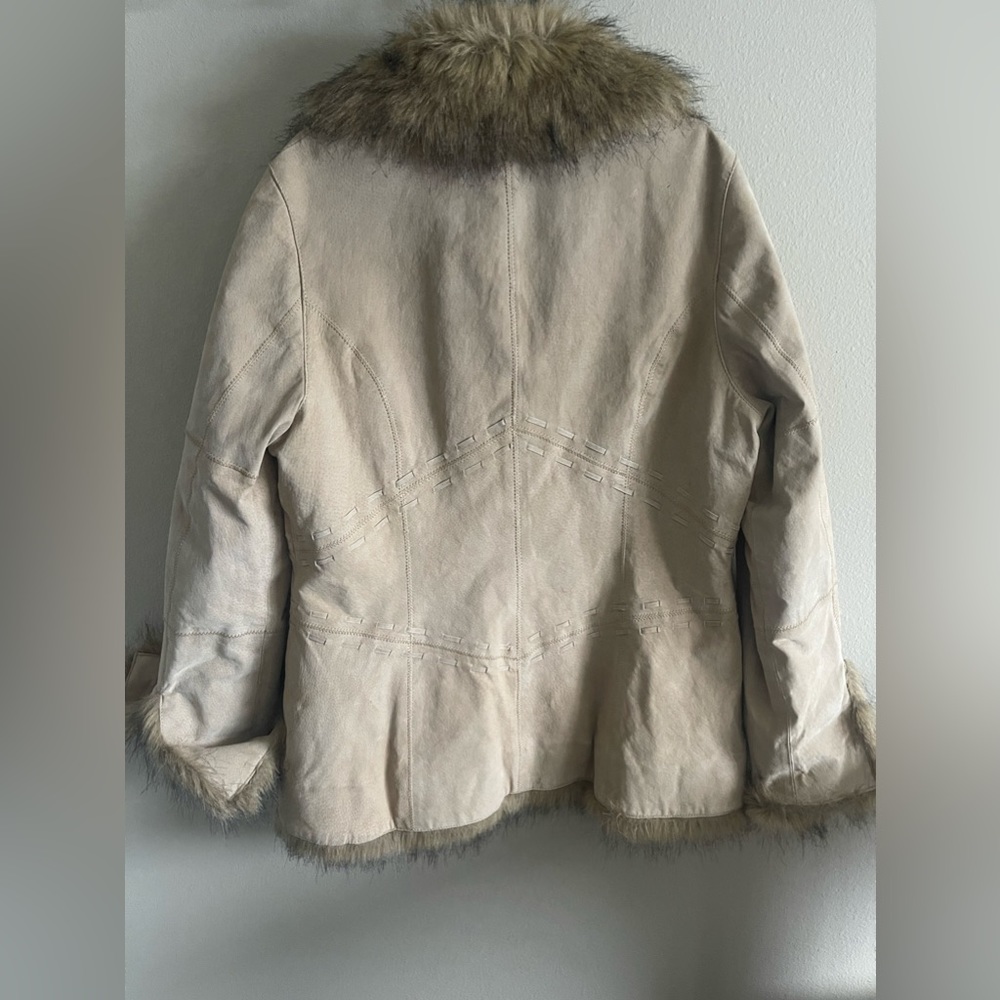 Vintage Y2K Mudd Jeans Leather and Fur Jacket - Picture 9 of 11